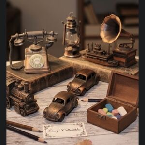 Source Unknown Vintage Bronze Telephone Decor